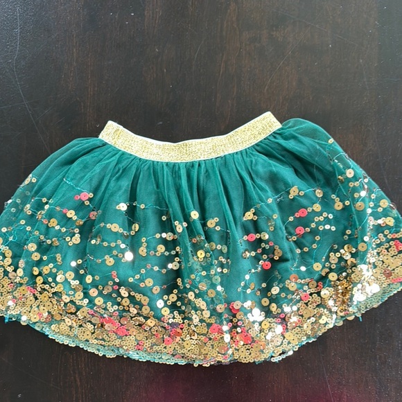 Sweet Wink Green and Gold Skirt - Picture 1 of 3